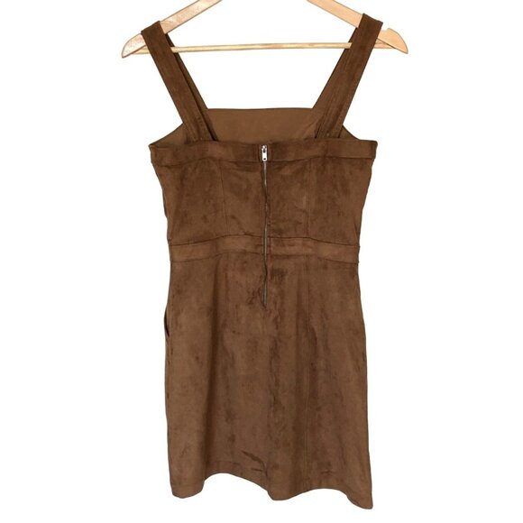 Abercrombie & Fitch | Faux Suede Pinafore Mini Dress Womens XS Fall Preppy - Picture 3 of 10